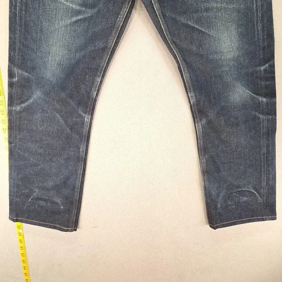 Pike Brothers Jeans Mens Selvedge Blue Roamer Whiskers Honeycomb Fits 36x27 - Picture 9 of 16